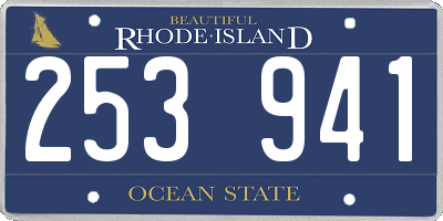 RI license plate 253941