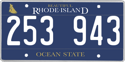 RI license plate 253943