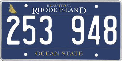 RI license plate 253948