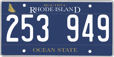 RI license plate 253949