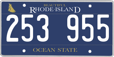 RI license plate 253955