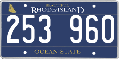 RI license plate 253960