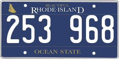 RI license plate 253968