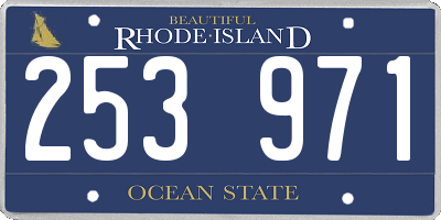 RI license plate 253971