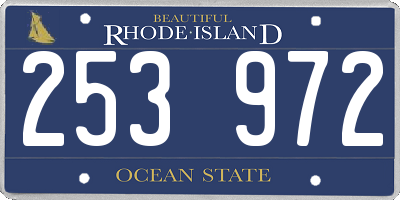 RI license plate 253972