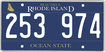 RI license plate 253974