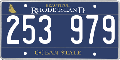 RI license plate 253979