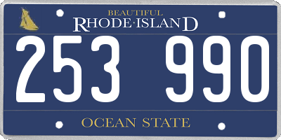 RI license plate 253990