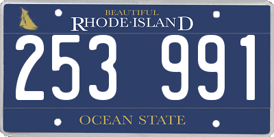 RI license plate 253991