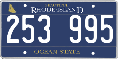 RI license plate 253995