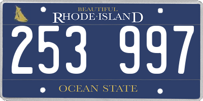RI license plate 253997