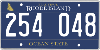 RI license plate 254048
