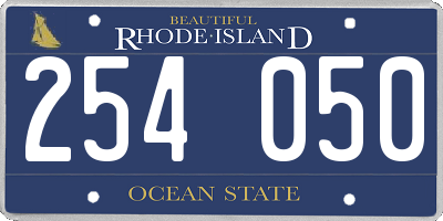 RI license plate 254050