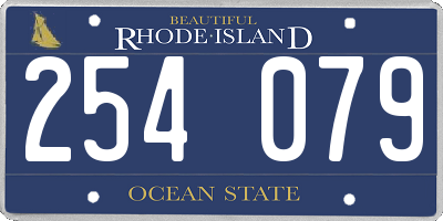 RI license plate 254079