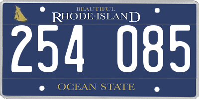 RI license plate 254085