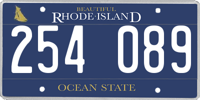 RI license plate 254089