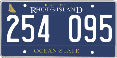 RI license plate 254095