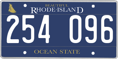 RI license plate 254096