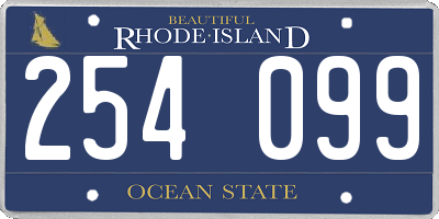 RI license plate 254099