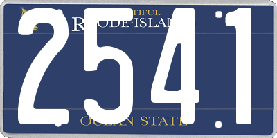 RI license plate 2541