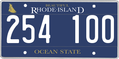 RI license plate 254100