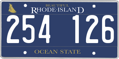 RI license plate 254126