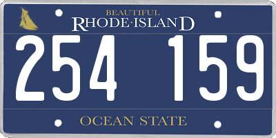RI license plate 254159