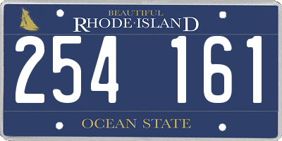 RI license plate 254161