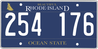 RI license plate 254176
