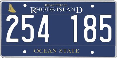 RI license plate 254185