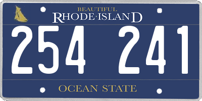 RI license plate 254241