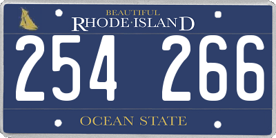RI license plate 254266
