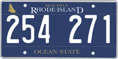 RI license plate 254271
