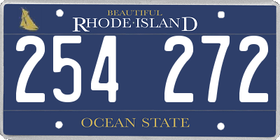 RI license plate 254272