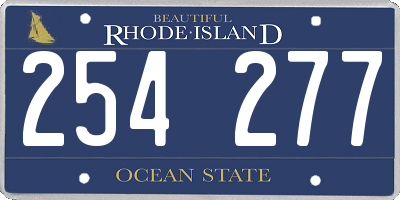 RI license plate 254277