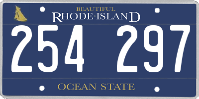 RI license plate 254297