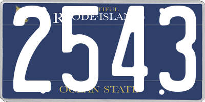 RI license plate 2543