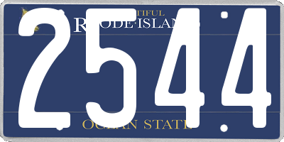 RI license plate 2544