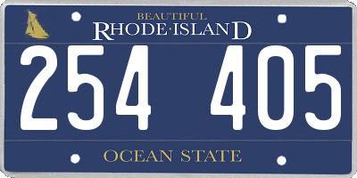 RI license plate 254405