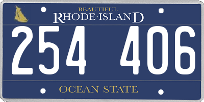 RI license plate 254406