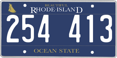 RI license plate 254413