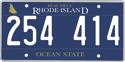 RI license plate 254414