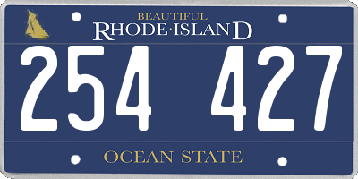 RI license plate 254427