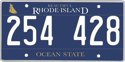 RI license plate 254428