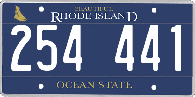 RI license plate 254441
