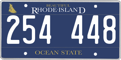 RI license plate 254448