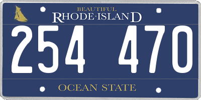 RI license plate 254470