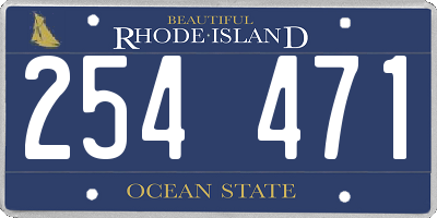 RI license plate 254471