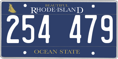 RI license plate 254479