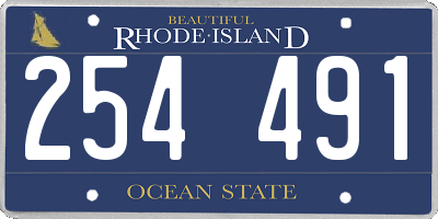 RI license plate 254491